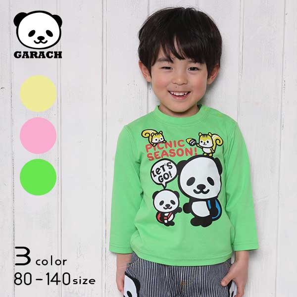 【30%OFFSALE】ＧＡＲＡＣＨ(ギャラッチ)ピクニックパンダ長袖Ｔシャツ【メール便可能】